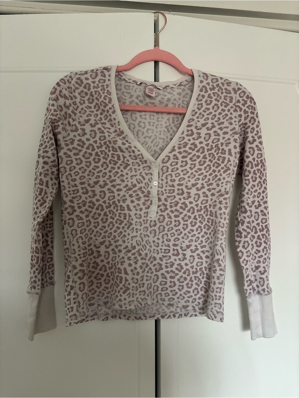 Victoria's Secret Pink Leopard-Print Henley
